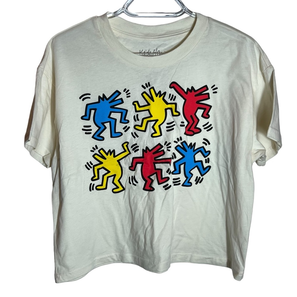 Keith Haring Dancing Figures Crop Top, Medium
